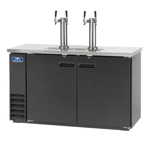Arctic Air ADD60R-2 Black 2 Double Tap Kegerator Beer Dispenser - (2) 1/2 Keg Capacity Arctic Air ADD60R-2 Black 2 Double Tap Kegerator Beer Dispenser - (2) 1/2 Keg Capacity