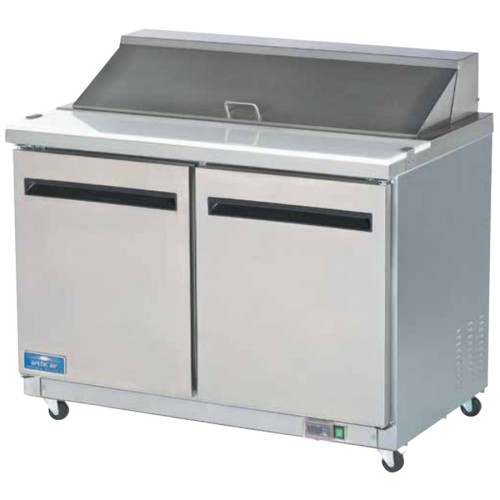 Arctic Air AST48R 48" 2 Door Refrigerated Sandwich Prep Table Arctic Air AST48R 48" 2 Door Refrigerated Sandwich Prep Table