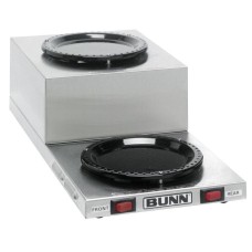 Bunn 11402.0001 WL2 Stainless Steel Low Profile Step Up Decanter Warmer - Dual Burner Bunn 11402.0001 WL2 Stainless Steel Low Profile Step Up Decanter Warmer - Dual Burner