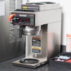 Bunn 12950.0217 CWTF15-3 Automatic 12 Cup Coffee Brewer with 2 Upper Warmers, 1 Lower Warmer, and Stainless Steel Funnel - 120V