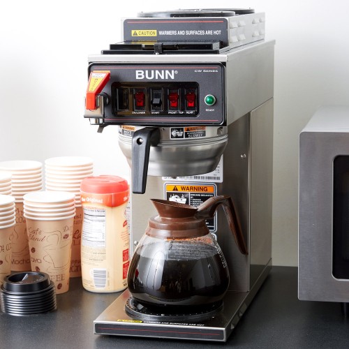 Bunn 12950.0261 CWTF35-3 Automatic 12 Cup Coffee Brewer with 2 Upper Warmers, 1 Lower Warmer, and Stainless Steel Funnel - 120/240V Bunn 12950.0261 CWTF35-3 Automatic 12 Cup Coffee Brewer with 2 Upper Warmers, 1 Lower Warmer, and Stainless Steel Funnel - 120/240V