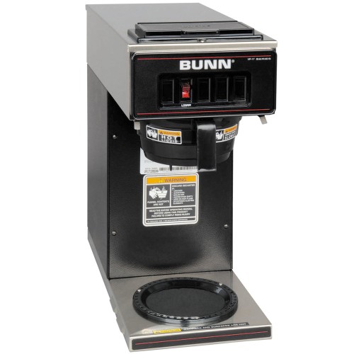 Bunn 13300.0011 VP17-1 BLK Black Pourover Coffee Brewer with 1 Lower Warmer - 120V