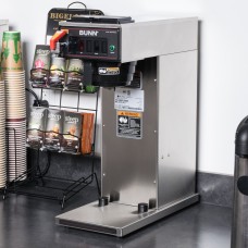 Bunn 23001.0008 CWTF35 APS Airpot Brewer with Black Plastic Funnel and Hot Water Faucet - 120/208-240V