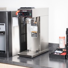 Bunn 23001.0017 CWTF15 APS Airpot Brewer with Stainless Steel Funnel and Hot Water Faucet - 120V