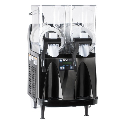 Bunn 34000.0013 Ultra-2 HP High Performance Black Double 3 Gallon Pourover Slushy / Granita Frozen Drink Machine with Flat Lid - 120V Bunn 34000.0013 Ultra-2 HP High Performance Black Double 3 Gallon Pourover Slushy / Granita Frozen Drink Machine with Flat Lid - 120V