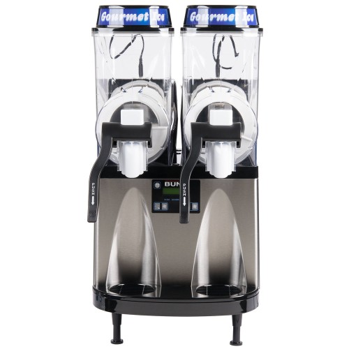 Bunn 34000.0099 Ultra-2 HP LAFI Black and Stainless Steel Double 3 Gallon Liquid Autofill Slushy / Granita Frozen Drink Machine - 120V Bunn 34000.0099 Ultra-2 HP LAFI Black and Stainless Steel Double 3 Gallon Liquid Autofill Slushy / Granita Frozen Drink Machine - 120V