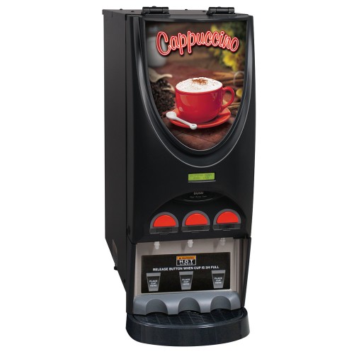 Bunn 36900.0050 iMIX-3 BLK Powdered Cappuccino Dispenser with 3 Hoppers - 120V