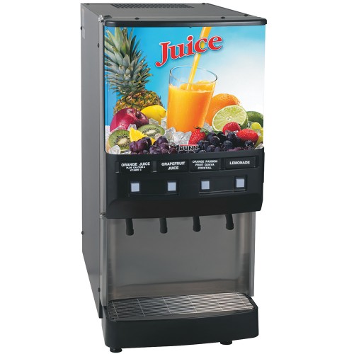 Bunn 37300.0002 JDF-4S 4 Flavor Cold Beverage Juice Dispenser with Cold Water Tap Bunn 37300.0002 JDF-4S 4 Flavor Cold Beverage Juice Dispenser with Cold Water Tap