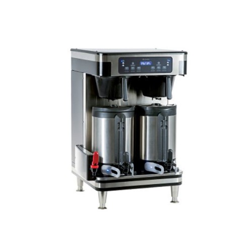 Bunn 51200.0100 ICB Infusion Series Black / Silver Twin Automatic Coffee Brewer - 120/240V, 6000W