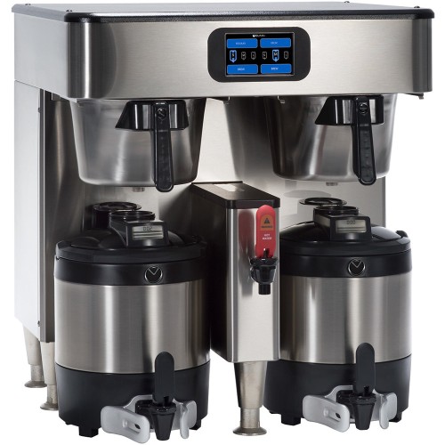 Bunn 54200.0100 ICB TF Platinum Edition Infusion Series Black / Silver Twin Automatic Coffee Brewer - 120/240V, 6000W Bunn 54200.0100 ICB TF Platinum Edition Infusion Series Black / Silver Twin Automatic Coffee Brewer - 120/240V, 6000W