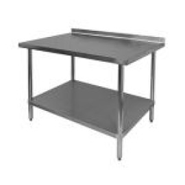 Flat Top Work Table w/ Back Splash