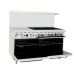 Atosa ATO-24G6B CookRite Gas Range, 60", (6) burners, 24" griddle, (2) 26-1/2" ovens