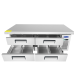 Atosa MGF8454GR Chef Base with Extended Top, two-section, side-mounted self-contained refrigeration Atosa MGF8454GR Chef Base with Extended Top, two-section, side-mounted self-contained refrigeration