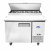 Atosa MPF8201GR Refrigerated Pizza Prep Table, one-section, side-mounted self-contained refrigeration Atosa MPF8201GR Refrigerated Pizza Prep Table, one-section, side-mounted self-contained refrigeration