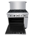 Atosa ATO-6B CookRite Gas Range, 36", (6) burners, (1) 26-1/2" oven