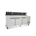Atosa MPF8203GR Refrigerated Pizza Prep Table, three-section, side-mounted self-contained refrigeration Atosa MPF8203GR Refrigerated Pizza Prep Table, three-section, side-mounted self-contained refrigeration