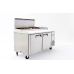 Atosa MPF8202GR Refrigerated Pizza Prep Table, two-section, side-mounted self-contained refrigeration