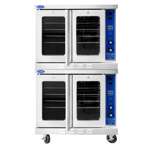 Atosa ATCO-513B-2 CookRite Convection Oven, gas, double-deck, 50/50 dependent doors 