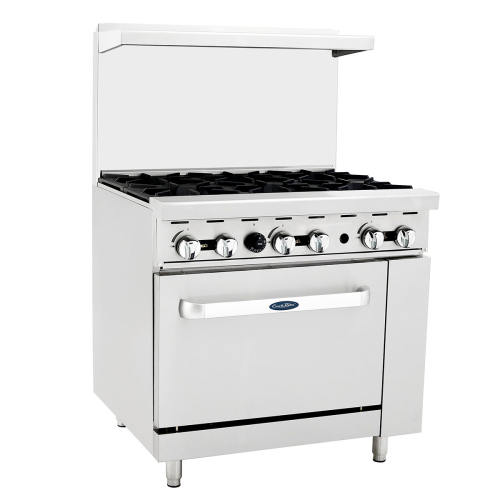 Atosa ATO-6B CookRite Gas Range, 36", (6) burners, (1) 26-1/2" oven