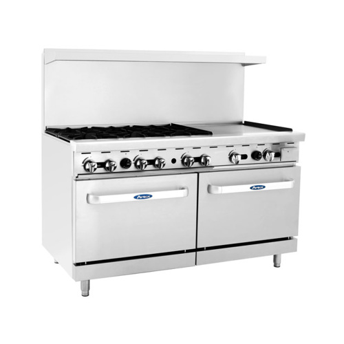 Atosa ATO-4B36G CookRite Gas Range, 60", (4) burners, 36" griddle, (2) 26-1/2" ovens Atosa ATO-4B36G CookRite Gas Range, 60", (4) burners, 36" griddle, (2) 26-1/2" ovens