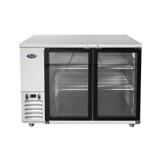 Atosa MBB48G-GR Back Bar Cooler, two-section, self-contained side mount refrigeration, (2) locking glass doors Atosa MBB48G-GR Back Bar Cooler, two-section, self-contained side mount refrigeration, (2) locking glass doors
