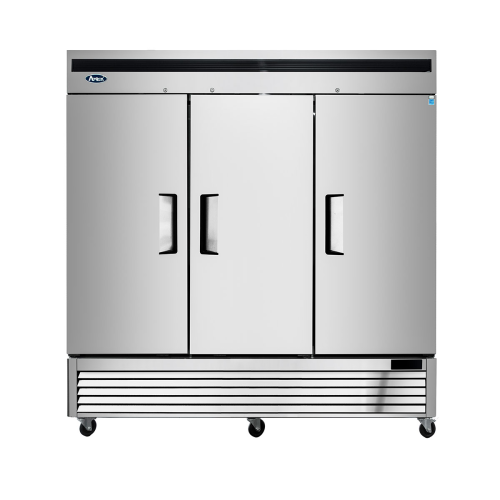 Atosa MBF8508GR Refrigerator, reach-in, three-section, bottom-mount self-contained refrigeration