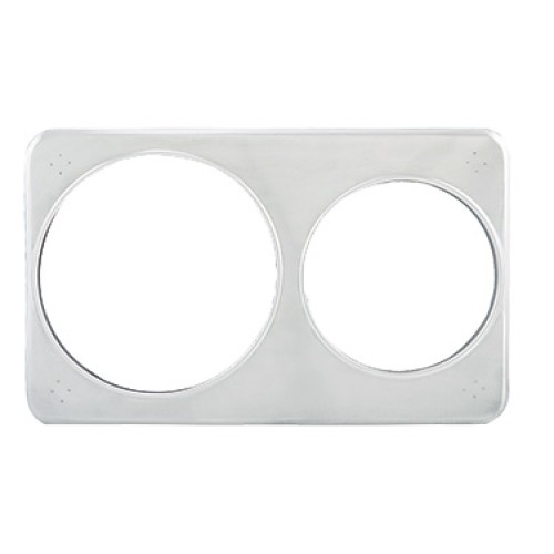 Winco ADP-608 Adapter Plate w/ (2) 6 3/8" & 8 3/8" Holes, Stainless