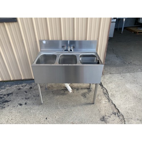 3-Compartment Underbar Sink