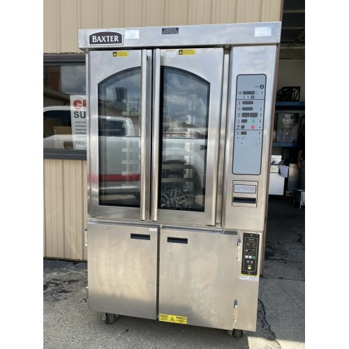 BAXTER ROTATING OVEN, MODEL# OV310E WITH PROOFING BASE MODEL# MB300