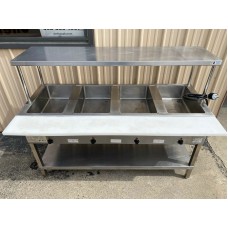 KLINGER 4-WELL STEAM TABLE W/ DRAINS, 208V-1PH, MODEL SW4H208V KLINGER 4-WELL STEAM TABLE W/ DRAINS, 208V-1PH, MODEL SW4H208V