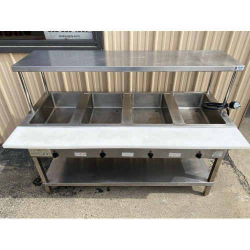 KLINGER 4-WELL STEAM TABLE W/ DRAINS, 208V-1PH, MODEL SW4H208V KLINGER 4-WELL STEAM TABLE W/ DRAINS, 208V-1PH, MODEL SW4H208V