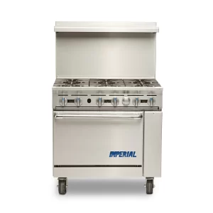 Imperial IR-6 36" 6 Burner Gas Range w/ Standard Oven, Natural Gas